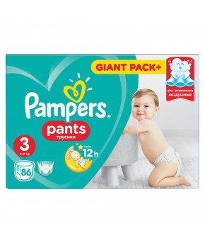 Подгузники-трусики Pampers Pants 3 (6-11кг) 86шт