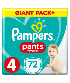 Подгузники-трусики Pampers Pants 4 (9-15кг) 72шт