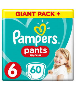 Подгузники-трусики Pampers Pants 6 (>15кг) 60шт