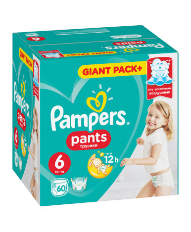 Подгузники-трусики Pampers Pants 6 (>15кг) 60шт