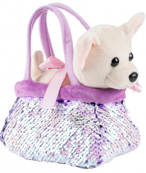 Мягкая игрушка Fancy Собачка в сумочке-переноске 18см