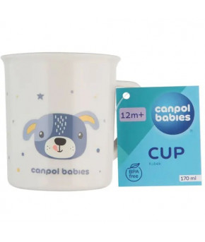 Чашка пластиковая Canpol babies Cute Animals Голубой170мл 12+
