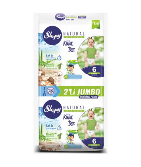 Подгузники-трусики Sleepy Natural 6 (15-25кг) 40шт