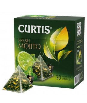 Чай Curtis Fresh Mojito зеленый листовой с натуральной цедрой мохито 25пирамидок