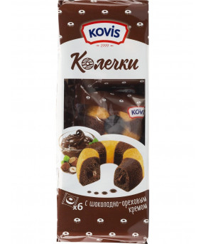 Мини маффины KOVIS с шоколадно-ореховым кремом 40г (цена за 1колечко)