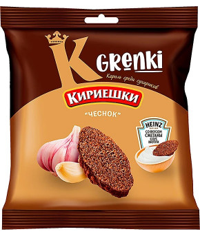 Гренки Кириешки со вкусом Чеснок и соусом Hienz со вкусом сметаны 70г