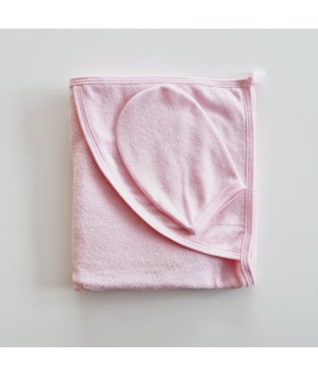 Полотенце Sofi с уголком Розовое махра р-р 90х90см