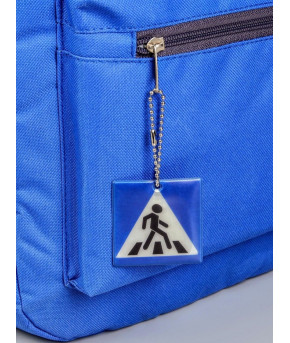 Светоотражающий элемент Пешеходный переход двусторонний 5см цепочка жёлтый