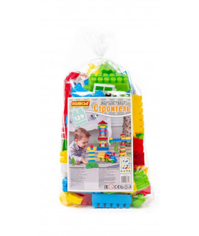 Конструктор Полесье Строитель 129 элементов (в пакете)