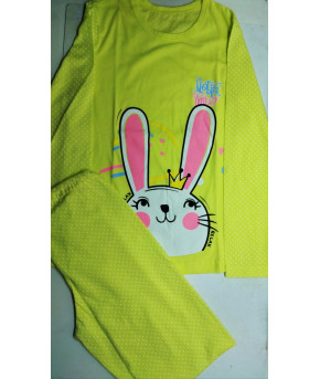 Пижама для девочки Свiтанак фуфайка+брюки (лимон) р-р 122,128-64