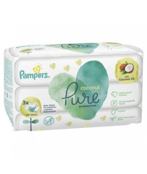 Салфетки влажные Pampers Pure Protection Coconut 3х42шт