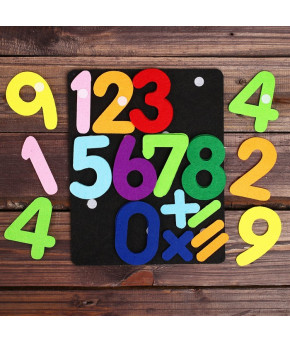 Обучающая игрушка Учим цифры развивающий детали на липучках (коврик)