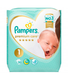 Подгузники Pampers Premium Care 1 (2-5кг) 20шт