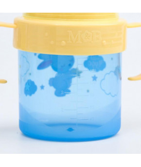 Поильник Mum&Baby с твёрдым носиком Зайки с ручками 150мл 6+