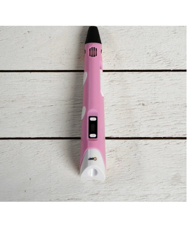 3D-ручка 3Dali Plus KIT FB0021Pk ABS и PLA розовая + трафарет и пластик