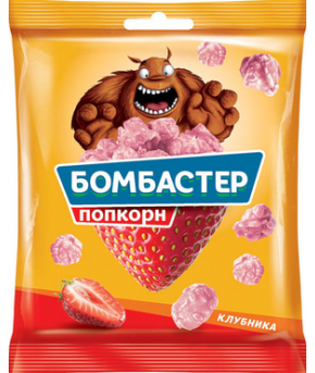 Попкорн Бомбастер клубника 50г