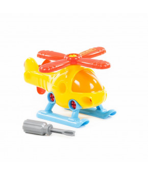 Конструктор-транспорт Полесье Вертолёт 16 элементов (в сеточке)