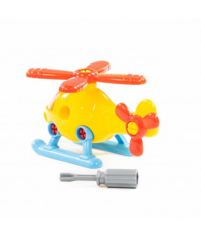 Конструктор-транспорт Полесье Вертолёт 16 элементов (в сеточке)