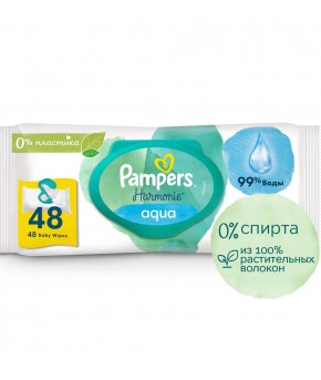 Салфетки влажные Pampers Harmonie Aqua 48шт