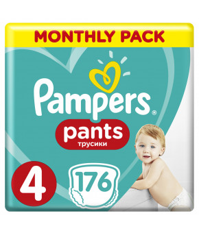 Подгузники-трусики Pampers Pants 4 (9-15кг) 176шт (2 части цена за 88шт)