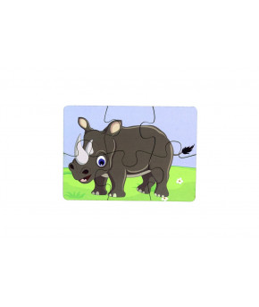 Развивающая игрушка Пазл деревянный Носорог
