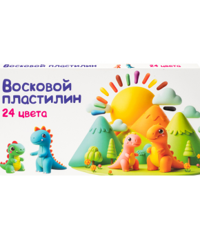 Пластилин Genio Kids восковой 24цв