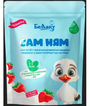 Смесь Беллакт СамНям клубника 400г