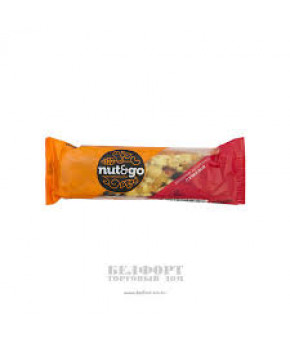 Батончик злаковый Nut&Go c арахисом и клюквой 42г