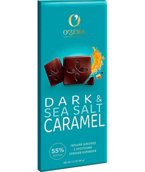 Шоколад горький O`Zera Dark&Sea salt caramel 90г