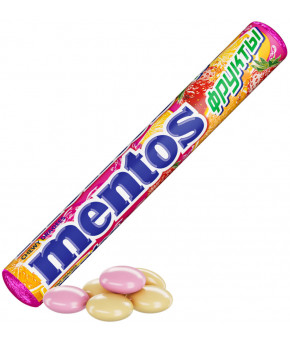 Драже жевательные Mentos со вкусом Фруктов 37.5г