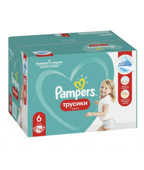 Подгузники-трусики Pampers Pants 6 (>15кг) 76шт(2 части, цена за 38шт)