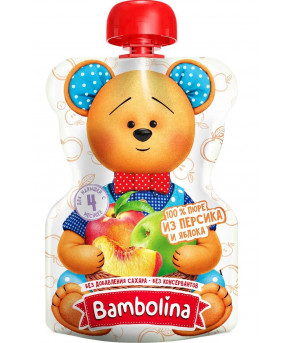 Пюре Bambolina яблоко-голубика 100г