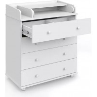 Комод Атон Орион-804 белый 4ящика (на колёсиках)