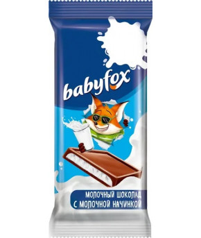 Шоколад молочный Babyfox с молочной начинкой 24г