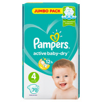 Подгузники Pampers Active Baby 4 (9-14кг) 70шт