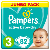 Подгузники Pampers Active Baby 3 (6-10кг) 82шт
