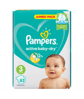 Подгузники Pampers Active Baby 3 (6-10кг) 82шт