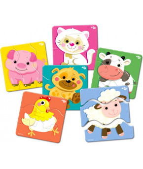 Настольная игра Пазл Baby Toys Тройной зигзаг Домашние животные