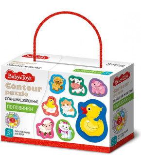 Настольная игра Пазл Baby Toys Половинки Домашние животные