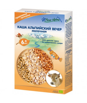 Каша Fleur Alpine Organic овсяно-ячменно-спельтовая молочная 200г