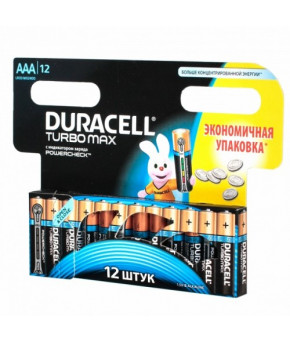 Батарейки Duracell Turbo Max AAA-1.5V LR03 (12шт) цена за штуку