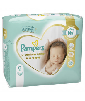 Подгузники Pampers Premium Care 0 (<3кг) 22шт