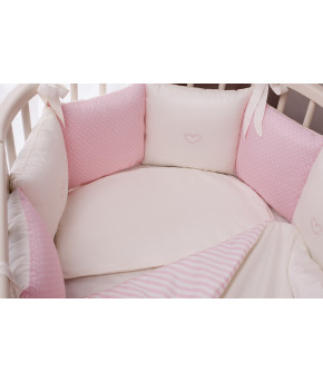 Комплект в овальную кроватку Perina Неженка розовый 125х75см 7пр