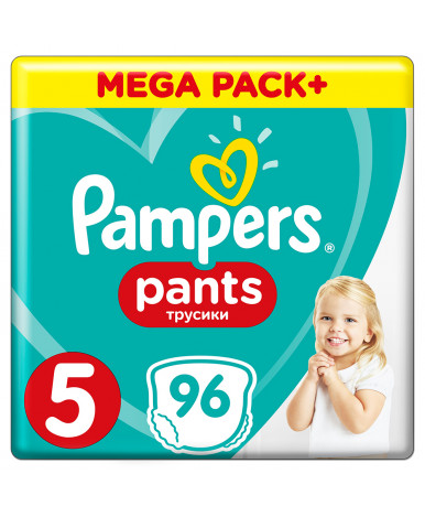 Подгузники-трусики Pampers Pants 5 (12-17кг) 96шт (2 части, цена за 48шт)
