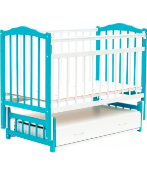 Кровать детская Bambini Classic 10, бело/голубой