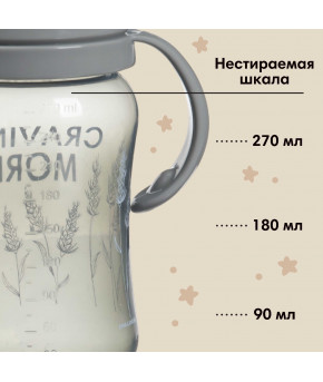 Поильник-непроливайка Mum&Baby мягкий носик Little world collection 270мл 9+