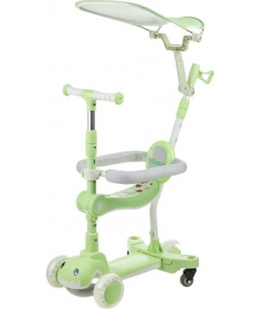 Самокат Ricos T-Rex с ручкой White/Green