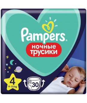 Подгузники-трусики Pampers Pants Hочные 4 (9-15кг) 30шт