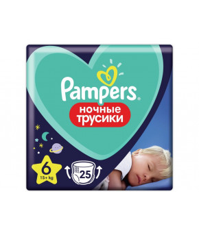 Подгузники-трусики Pampers Pants Hочные 6 (>15кг) 25шт