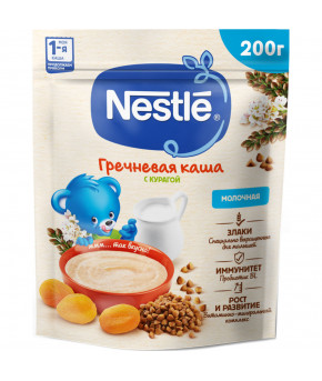 Каша Nestle гречневая курага молочная дой-пак 200г